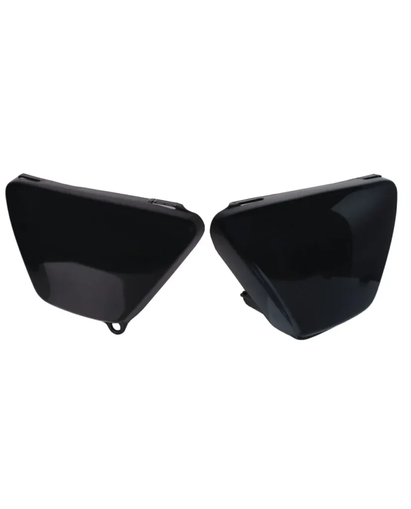 Side cover set, 1 pair right & left unpainted in black for SR500